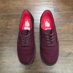 Burgundy Monotone Vans - Authentic Lo Pro - Women’s 8.5 / Men’s 7